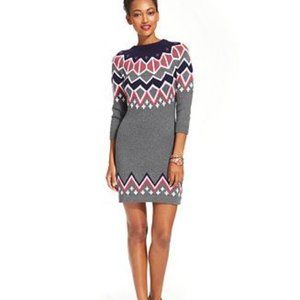 EUC Tommy Hilfiger Three-Quarter Sleeve Fair-Isle Sweaterdress – Size XL